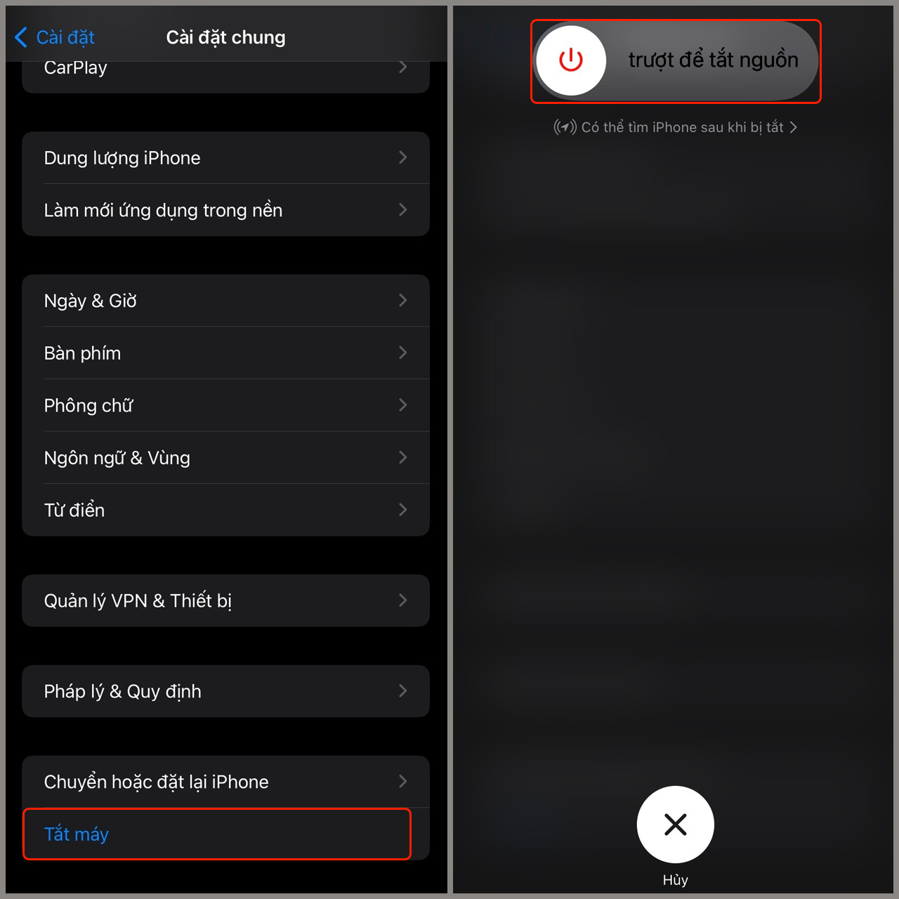 Cách khởi động lại iPhone bằng cách tắt máy trong Cài đặt bước 2